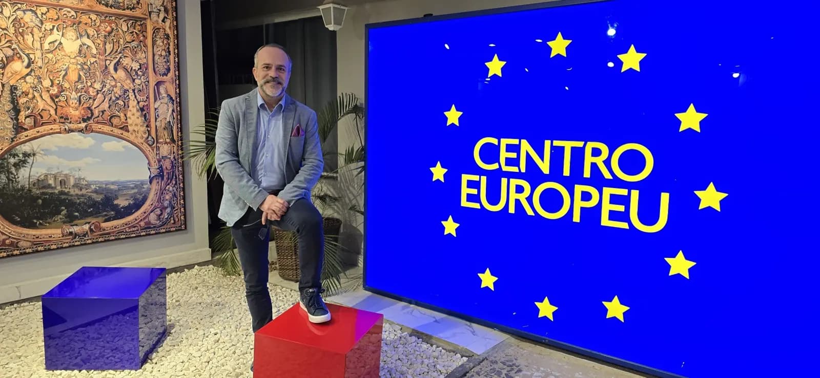 José Manuel Barbosa no Centro Europeu